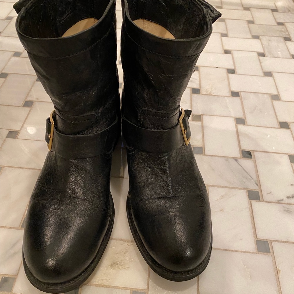 Jimmy Choo lug sole black boots